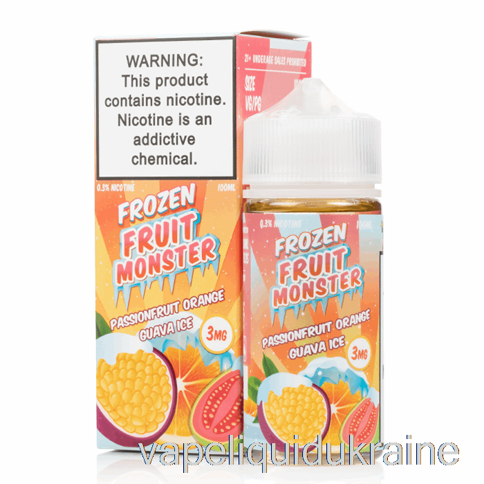 Vape Liquid Ukraine ICE Passionfruit Orange Guava - Frozen Fruit Monster - 100mL 3mg